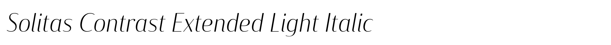 Solitas Contrast Extended Light Italic image